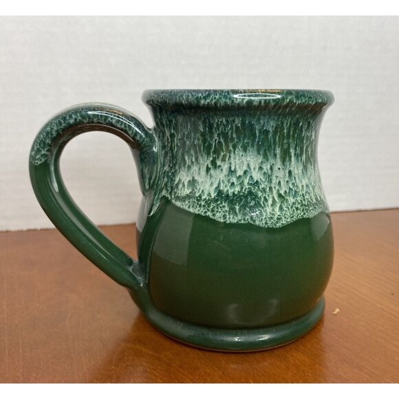 Deneen Pottery Mug Brewery Gulch California drip glaze Green - Picture 2 of 6